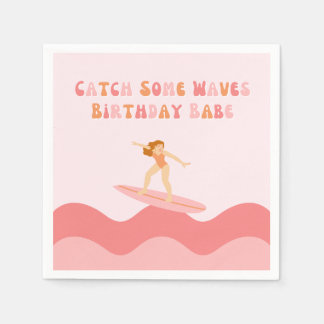 Cath Some Waves Birthday Babe Napkins