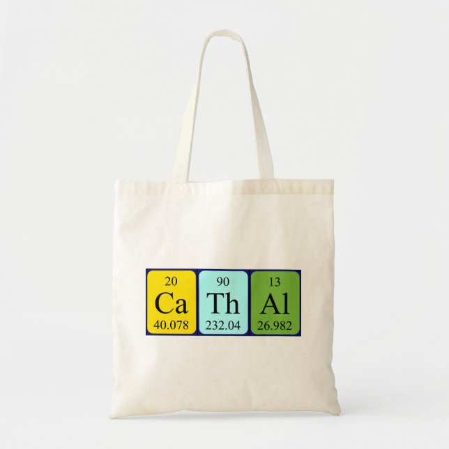 Cathal periodic table name tote bag (Front)