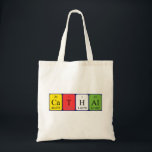 Cathal periodic table name tote bag<br><div class="desc">Cathal spelled out as Ca T H Al (Calcium Tritium Hydrogen Aluminium) on a bag for the scientist in you.</div>