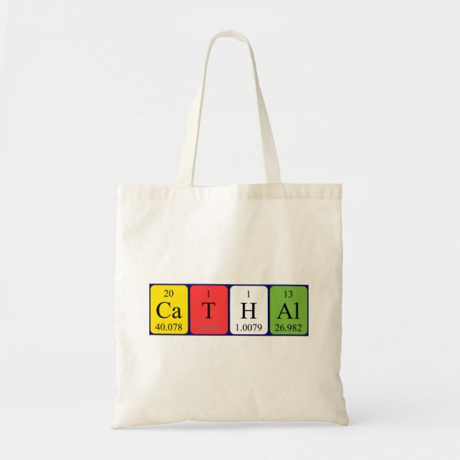 Cathal periodic table name tote bag (Front)