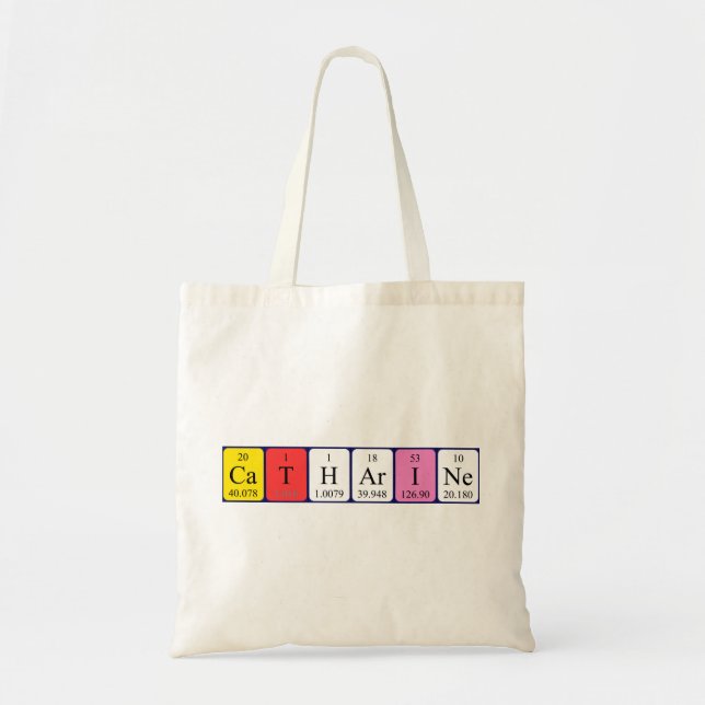 Catharine periodic table name tote bag (Front)
