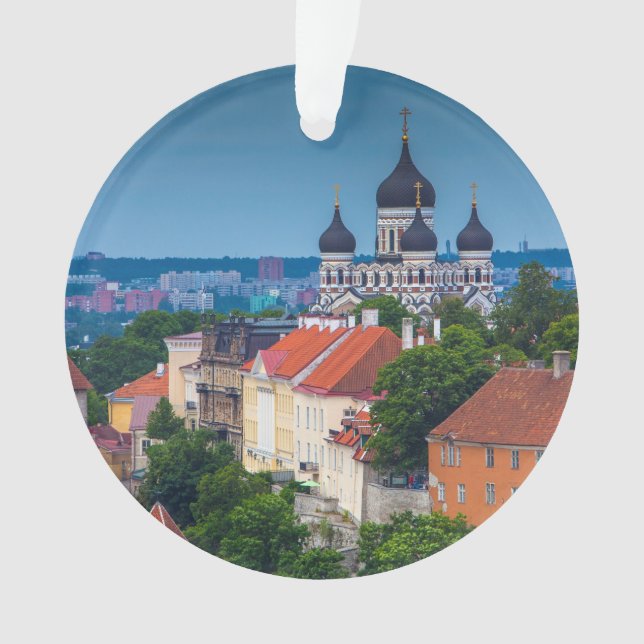 Cathedral and Cityscape | Estonia Ornament (Front)