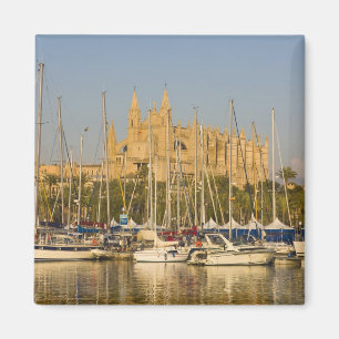 Cathedral and marina, Palma, Mallorca, Spain 2 Magnet