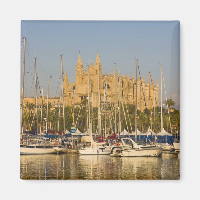 Cathedral and marina, Palma, Mallorca, Spain 2 Magnet (Front)
