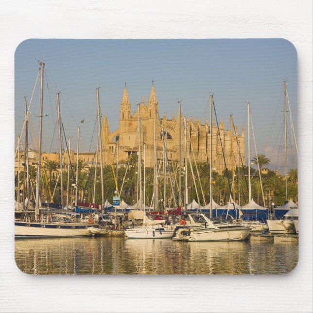 Cathedral and marina, Palma, Mallorca, Spain 2 Mouse Mat (Front)
