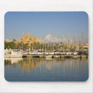 Cathedral and marina, Palma, Mallorca, Spain Mouse Mat