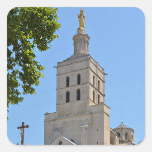 Cathedral at Avignon in France Square Sticker