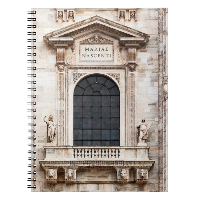 Cathedral church of Milan. Beautiful Italian templ Notebook (Front)