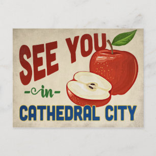 Cathedral City California Apple - Vintage Travel Postcard