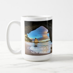 Cathedral Cove New Zealand Beach Ocean Coffee Mug