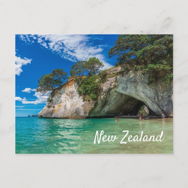Cathedral Cove New Zealand Beach Postcard (Front)