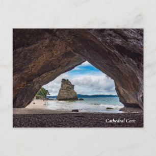 Cathedral Cove, New Zealand  Marine Reserve Holiday Postcard