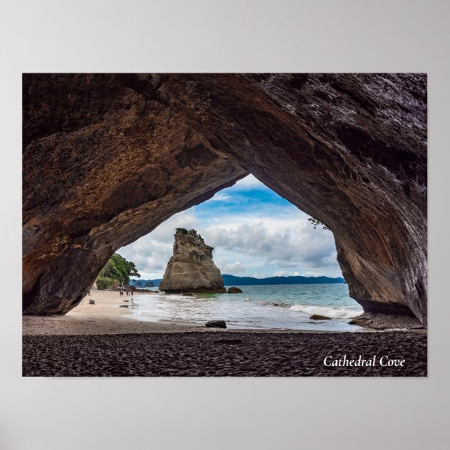 Cathedral Cove ,Te Whanganui-A-Hei  Marine Reserve Poster (Front)