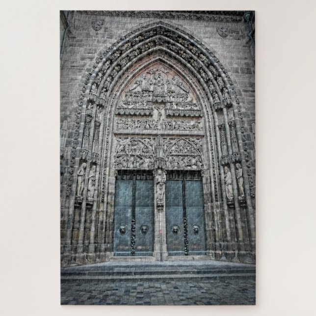 Cathedral Doors - Nuremberg Germany-20x30-1014 pcs Jigsaw Puzzle (Vertical)