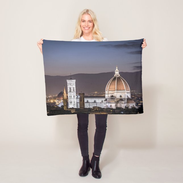 Cathedral - Florance Italy Fleece Blanket (In Situ)
