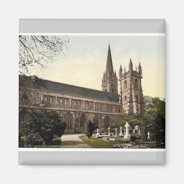 Cathedral from the North, Llandoff (i.e. Llandaff) Magnet (Front)