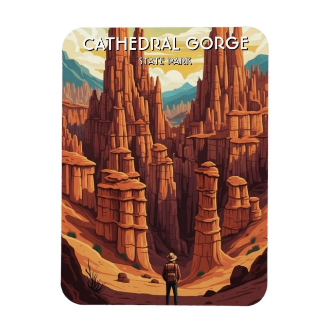Cathedral Gorge State Park Nevada Travel Magnet (Vertical)
