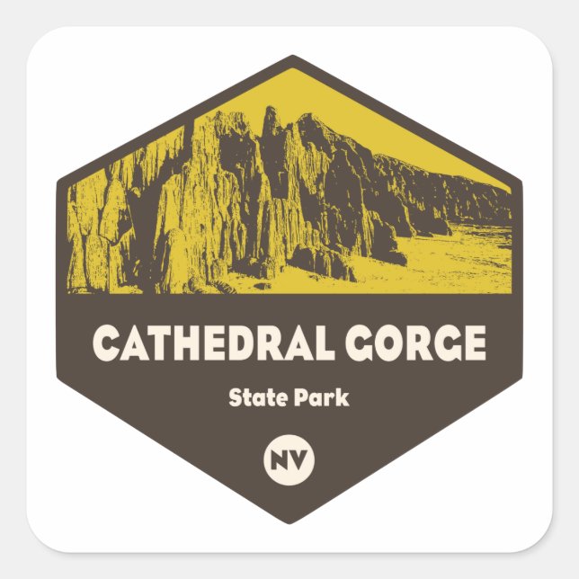 Cathedral Gorge State Park Square Sticker (Front)
