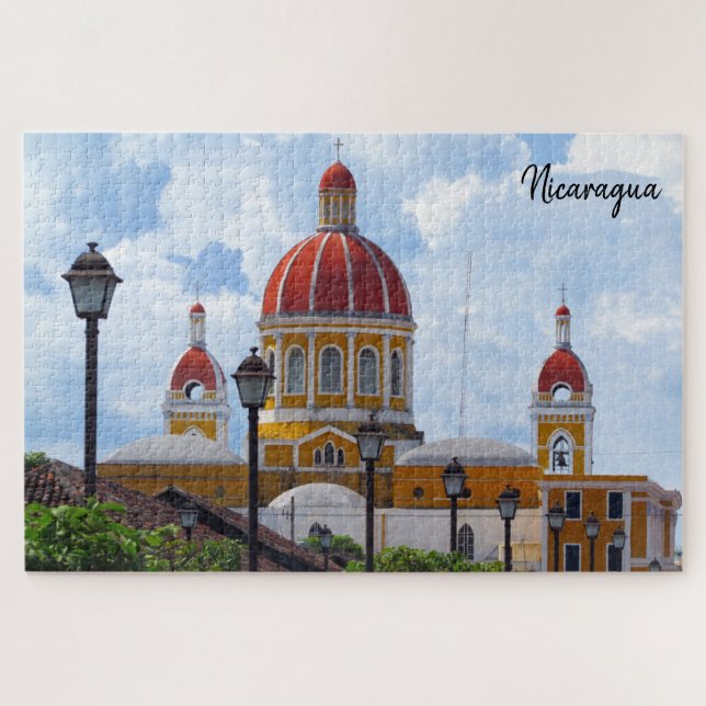 cathedral granada nicaragua jigsaw puzzle (Horizontal)