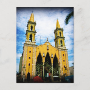 Cathedral In Mazatlan Mexico Church Postcard