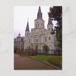 Cathedral In Rain, New Orleans Postcard