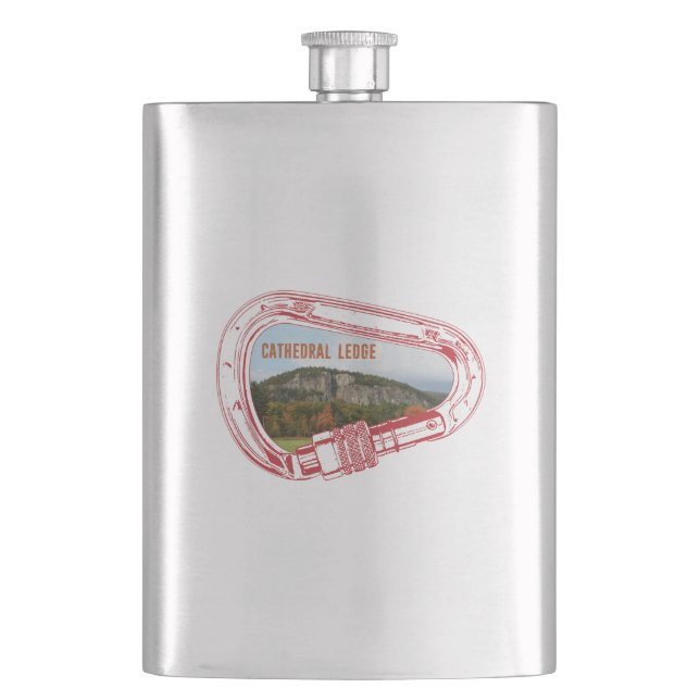 Cathedral Ledge Climbing Carabiner Hip Flask (Front)