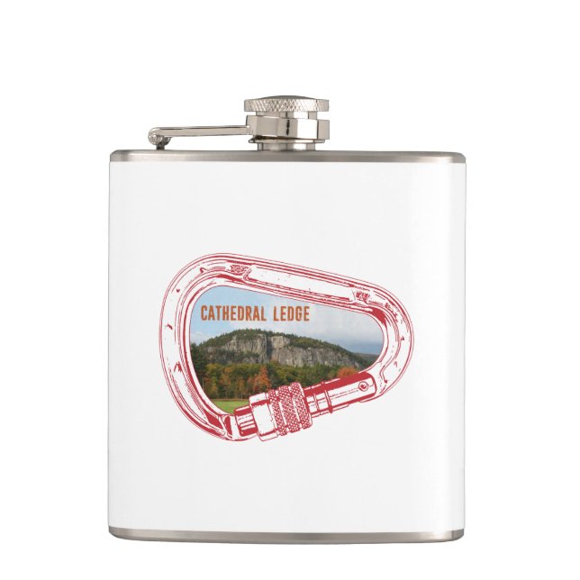 Cathedral Ledge Climbing Carabiner Hip Flask (Front)