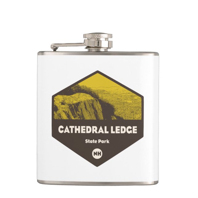 Cathedral Ledge State Park New Hampshire Hip Flask (Front)