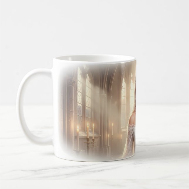 Cathedral Light and Ivory Grace Dream Bride Mug (Left)