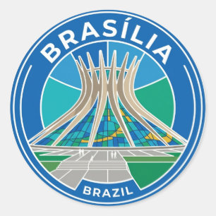 Cathedral of Brasília Brazil Classic Round Sticker