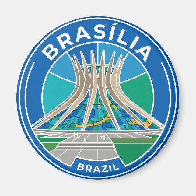 Cathedral of Brasília Brazil Magnet (Front)