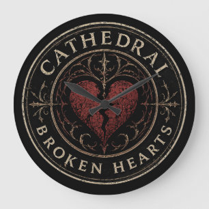 CATHEDRAL OF BROKEN HEARTS LOGO CLOCK