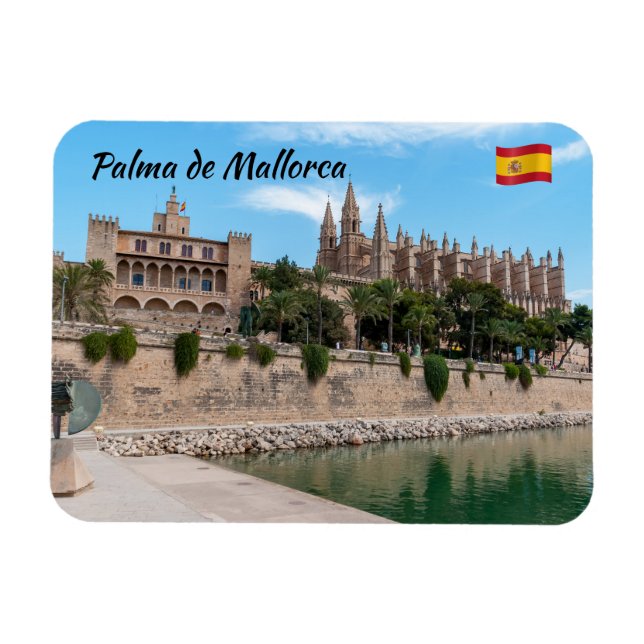 Cathedral of Palma de Mallorca and Almudaina Magnet (Horizontal)