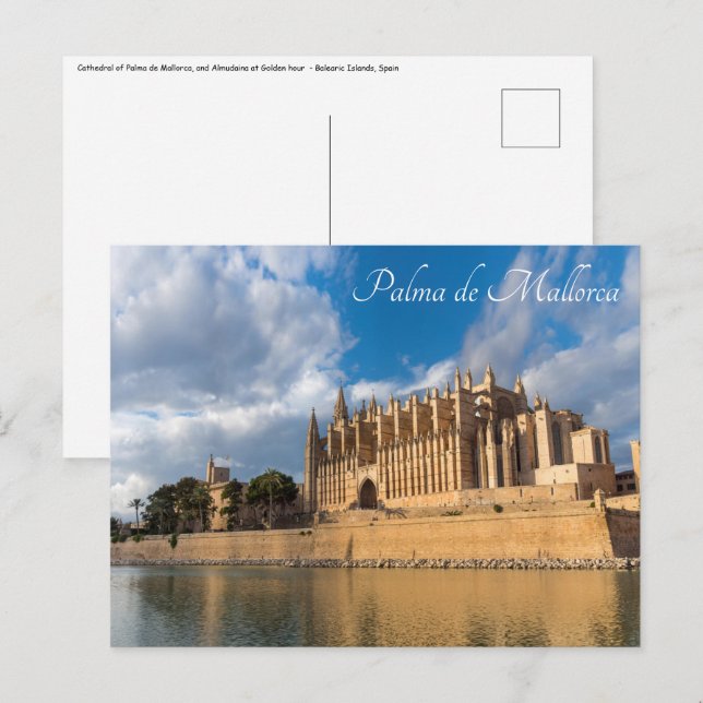 Cathedral of Palma de Mallorca at Golden hour Postcard (Front/Back)