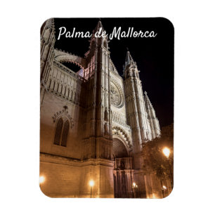 Cathedral of Palma de Mallorca at night - Spain Magnet