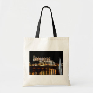 Cathedral of Palma de Mallorca at night - Spain Tote Bag