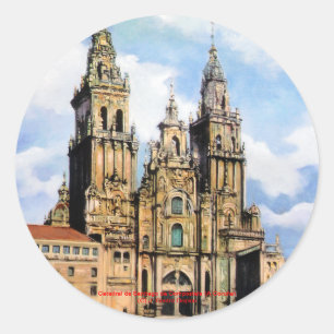 Cathedral of Santiago de Compostela (To Corunna) Classic Round Sticker