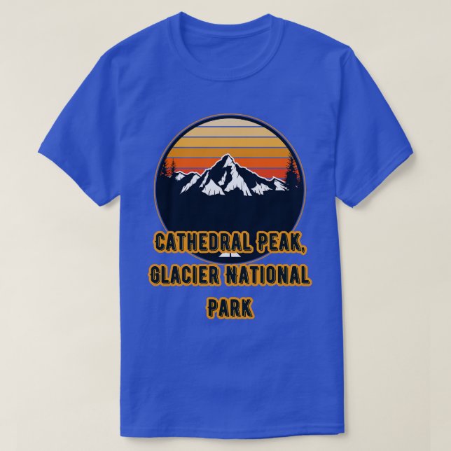 Cathedral Peak Glacier National Park T-Shirt (Design Front)