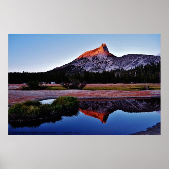 Cathedral Peak, Tuolume Meadows, Yosemite, CA. Poster (Front)