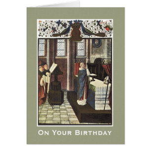 Cathedral Priest Altar Birthday Celebration Card