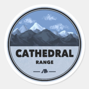 Cathedral Range California Camping Classic Round Sticker