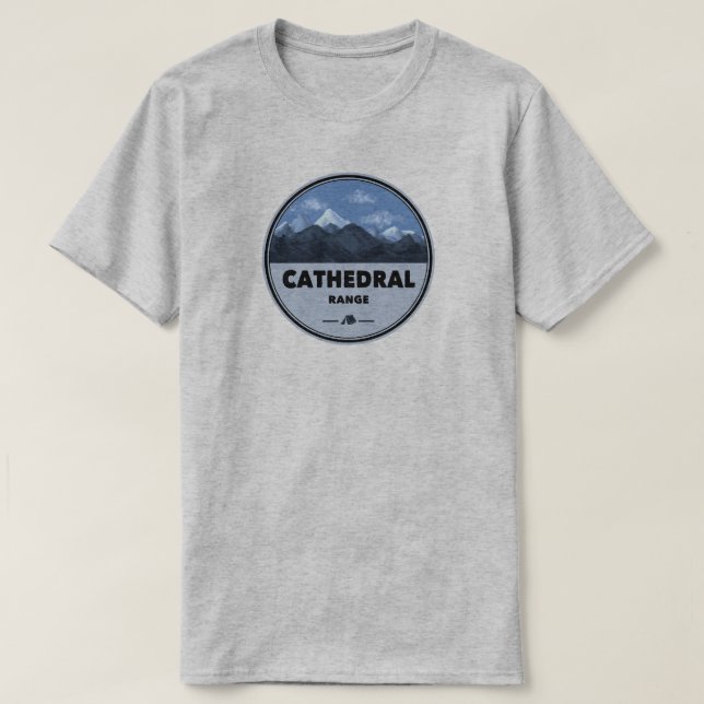 Cathedral Range California Camping T-Shirt (Design Front)