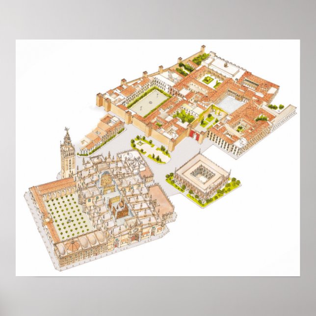 Cathedral Reales Alcazares Archivo de Indias. Poster (Front)