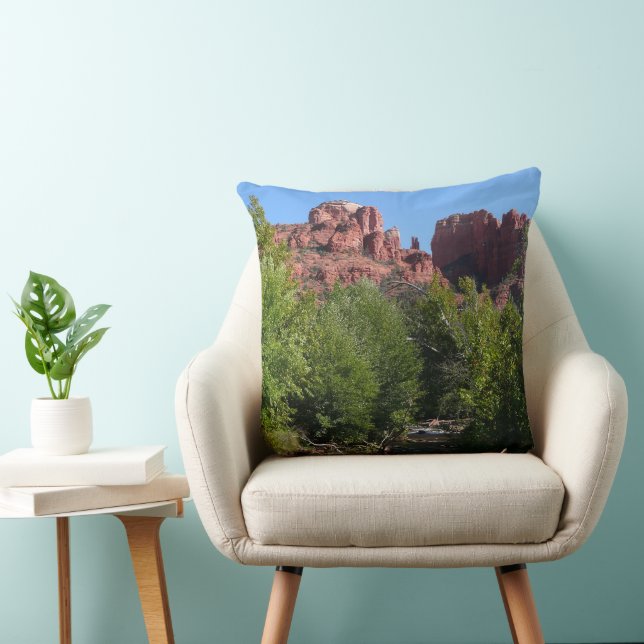 Cathedral Rock and Stream in Sedona Arizona Cushion (Chair)