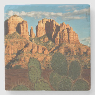 Cathedral Rock at Sunset from Secret Canyon Stone Coaster