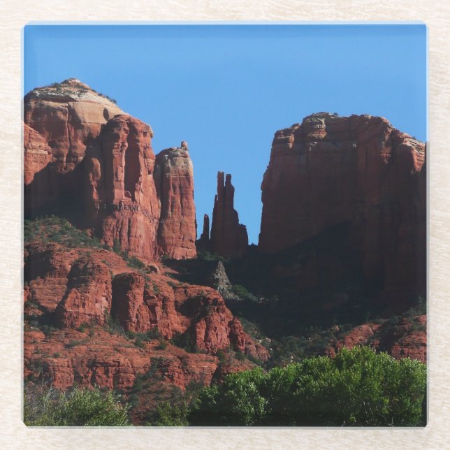 Cathedral Rock in Sedona Arizona Monument Glass Coaster (Front)
