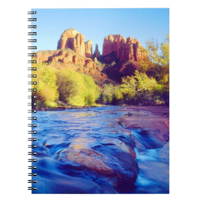 Cathedral Rock reflecting in Oak Creek, Arizona Notebook (Front)