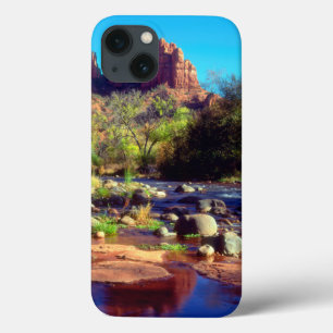 Cathedral Rock reflecting in Oak Creek iPhone 13 Case