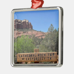 Cathedral Rock Sedona Arizona Sign Metal Tree Decoration