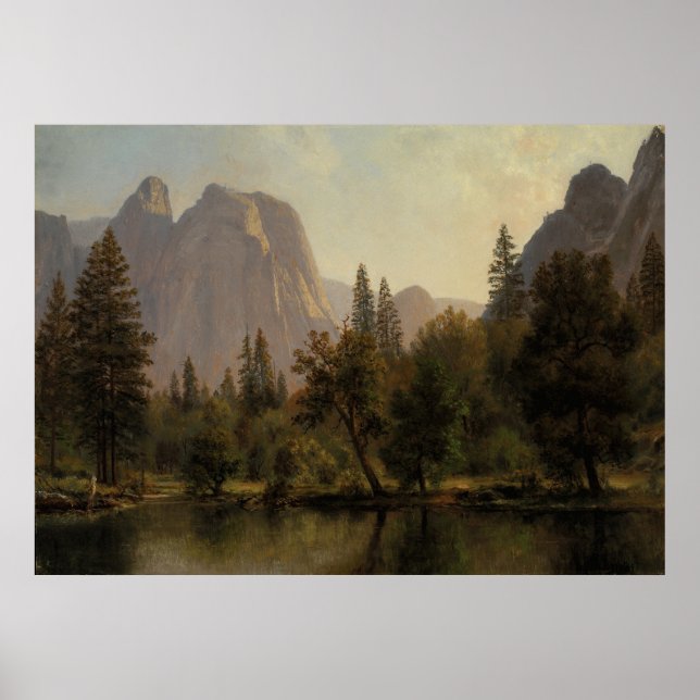 Cathedral Rocks, Yosemite Valley Albert Bierstadt Poster (Front)